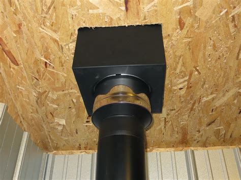 wood stove chimney support box